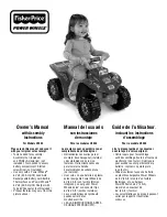 Preview for 1 page of Fisher-Price Power Wheels V4343 Owner'S Manual With Assembly Instructions