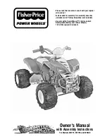 Fisher-Price POWER WHEELS W4715 Owner'S Manual & Assembly Instructions preview