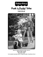 Предварительный просмотр 1 страницы Fisher-Price Push'n Pedal Trike 72666 Instructions Manual