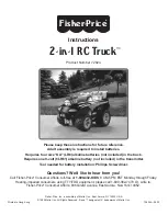 Preview for 1 page of Fisher-Price RC Truck 72824 Instructions