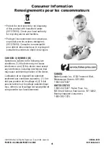 Preview for 4 page of Fisher-Price Soothing Motions CMR36 Consumer Information