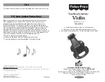 Fisher-Price Sparkling Symphony Violin 71975 Instructions preview