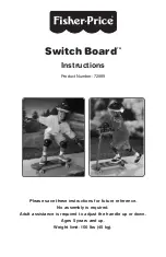 Fisher-Price Switch Board 72889 Instructions Manual preview