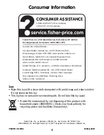 Preview for 4 page of Fisher-Price T6338 Instructions Manual