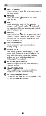 Preview for 11 page of Fisher-Price Tuff Stuff B0334 Instruction Sheet