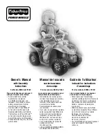 Preview for 1 page of Fisher-Price X3050 Owner'S Manual With Assembly Instructions