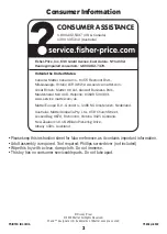 Preview for 2 page of Fisher-Price Y9856 Quick Start Manual