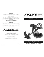 Fisher Research Labs CZ-21 QuickSilver Operating Manual preview