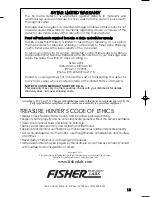 Preview for 15 page of Fisher Research Labs F2 Operating Manual