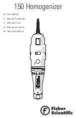 Fisher Scientific 150 Homogenizer User Manual preview