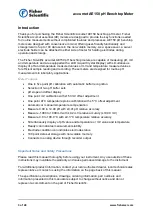 Preview for 3 page of Fisher Scientific accumet AE150 User Manual