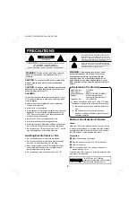 Preview for 2 page of Fisher 18" PORTABLE Operating Instructions Manual