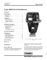 Предварительный просмотр 1 страницы Fisher 4000 Instruction Manual