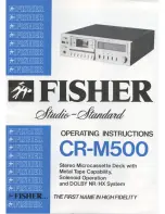 Предварительный просмотр 1 страницы Fisher CR-M500 Operating Instructions Manual