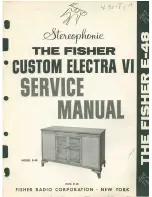 Preview for 1 page of Fisher custom electra E-48 Service Manual