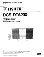 Fisher DCS-DTA200 Operating Instructions Manual preview