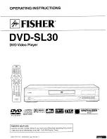 Fisher DVD-SL30 Operating Instructions Manual preview