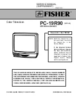 Fisher Fisher PC-19R90 Service Manual Supplement preview