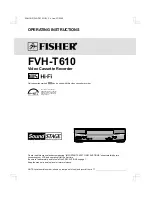 Fisher FVH-T610 Operating Instructions Manual preview