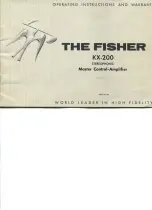 Fisher KX-200 Operating Instructions And Warranty preview