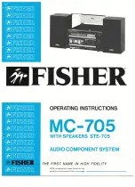 Fisher MC-705 Operating Instructions Manual preview