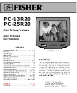 Fisher PC-13R20 Owner'S Manual предпросмотр