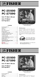 Предварительный просмотр 1 страницы Fisher PC-25S00, PC-27S90 Owner'S Manual