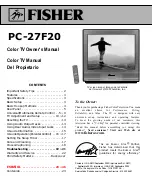 Fisher PC-27F20 Owner'S Manual preview