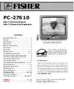 Preview for 1 page of Fisher PC-27S10 Owner'S Manual