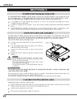 Предварительный просмотр 42 страницы Fisher PLC-SU22N Owner'S Manual