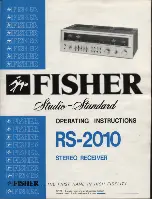 Fisher RS-2010 Operating Instructions Manual preview