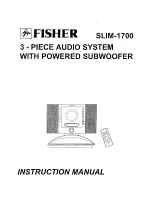 Fisher SLIM-1700 Instruction Manual preview