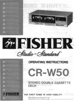 Preview for 1 page of Fisher Studio-Standard CR-W50 Operating Instructions Manual