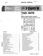 Fisher TAD-9415 Service Manual предпросмотр