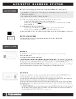 Preview for 6 page of Fishman ACOUSTIC BASS BLENDER Manual