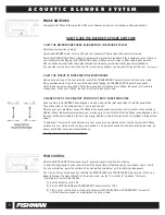 Preview for 8 page of Fishman ACOUSTIC BASS BLENDER Manual