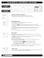 Preview for 10 page of Fishman ACOUSTIC BASS BLENDER Manual