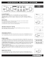 Preview for 11 page of Fishman ACOUSTIC BASS BLENDER Manual