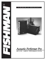 Fishman Acoustic Performer Pro Manual preview