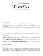 Preview for 33 page of Fishman OEM TRIPLEPLAY User Manual