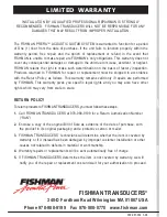 Предварительный просмотр 8 страницы Fishman PREFIX - ANNEXE 600 Manual