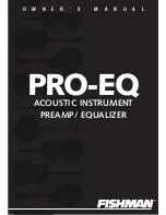 Preview for 1 page of Fishman PRO-EQ Owner'S Manual