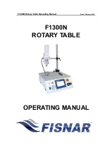 FISNAR F1300N Operating Manual preview