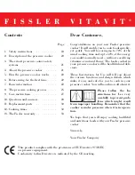 Предварительный просмотр 3 страницы Fissler Vitavit Royal Instructions For Use Manual