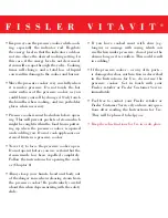 Предварительный просмотр 5 страницы Fissler Vitavit Royal Instructions For Use Manual