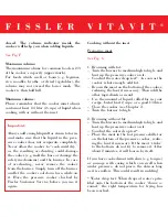 Предварительный просмотр 9 страницы Fissler Vitavit Royal Instructions For Use Manual