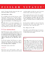 Предварительный просмотр 12 страницы Fissler Vitavit Royal Instructions For Use Manual