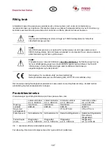 Preview for 107 page of Fisso 4646. Series Instructions For Use Manual