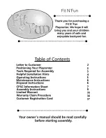 Preview for 2 page of Fit N'Fun 9300M Hickory Hills Owner'S Manual And Assembly Instructions