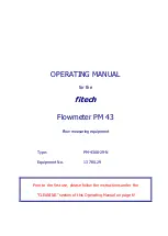 Preview for 1 page of FiTech PM 43 Operating Manual